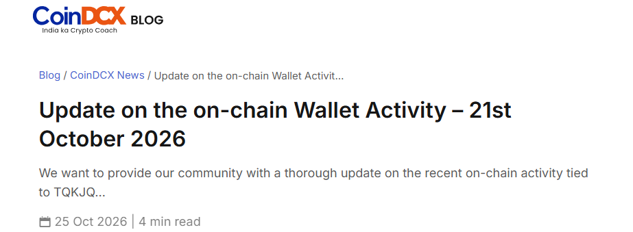 CoinDCX Confirmed 15.99 million USDT Hack CoinDCX Confirmed 15.99 million USDT Hack