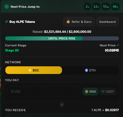 Alphapepe presale progress Alphapepe presale progress