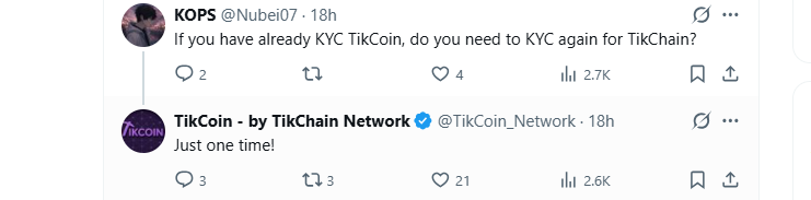 TIK One-time verification
