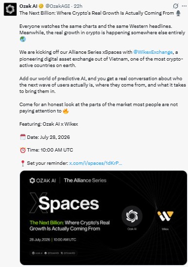 Ozak AI: Alliance Series xSpaces 