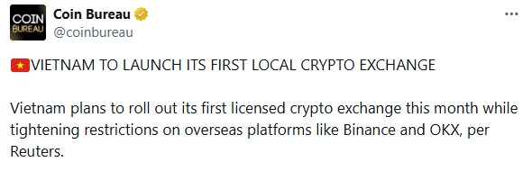 Vietnam to Launch Its First Local Crypto Exchange