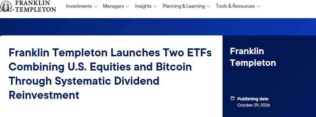Franklin Templeton Bitcoin DRIP ETF FBEQ and FIBT, 95% stocks, 5% BTC Franklin Templeton Bitcoin DRIP ETF FBEQ and FIBT, 95% stocks, 5% BTC