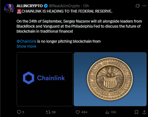 Chainlink Fed News today Chainlink Fed News today