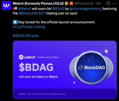 BDAG Webot listing BDAG Webot listing