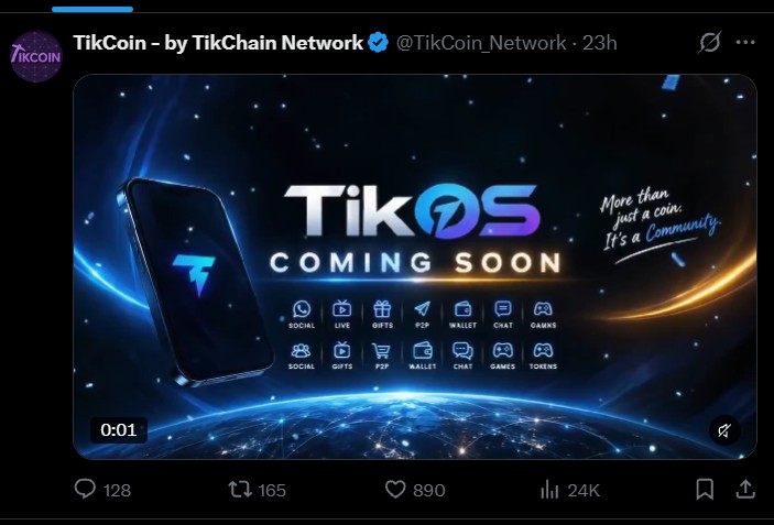Tikcoin Network TikOS Coming Soon