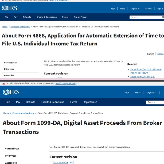 Form 1099-DA Changes and Form 4648 Form 1099-DA Changes and Form 4648