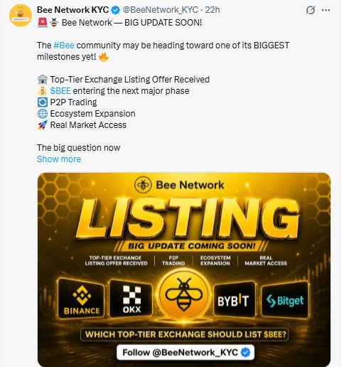 bee network listing update