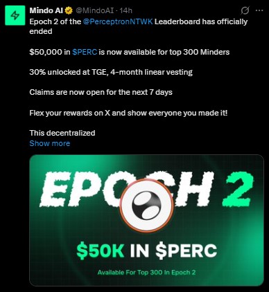 Perceptron Network airdrop