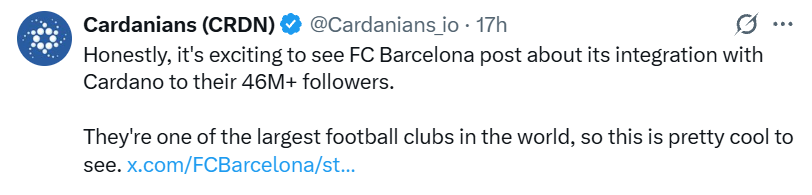Cardano FC Barcelona news