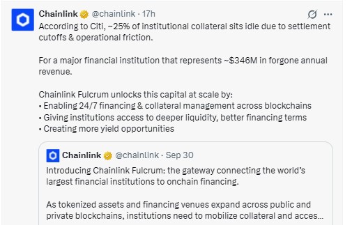 Per Chainlink Fulrum post Per Chainlink Fulrum post