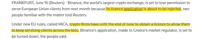 Binance EU Ban Risk Binance EU Ban Risk