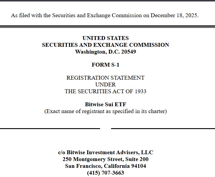  Bitwise SUI ETF plan