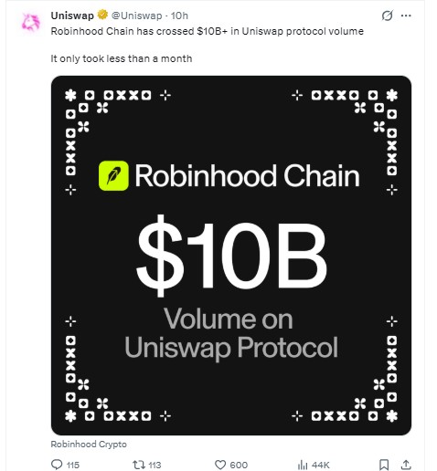 Uniswap own account posted