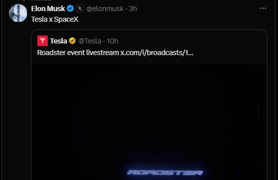 Elon Musk shared a post on X that connected Tesla and SpaceX Elon Musk shared a post on X that connected Tesla and SpaceX