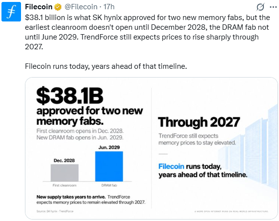 Filecoin news: Filecoin Highlights Its Infrastructure Edge