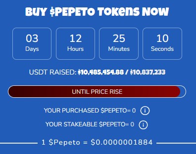 PEPETO TOKEN COUNTDOWN 