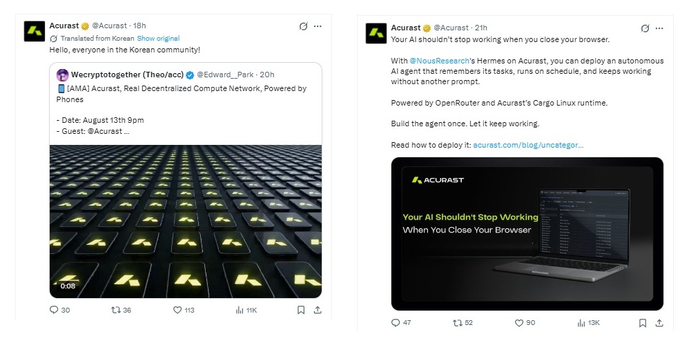 Official Post on X Account