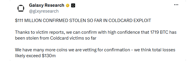Galaxy Research BTC Stolen Data