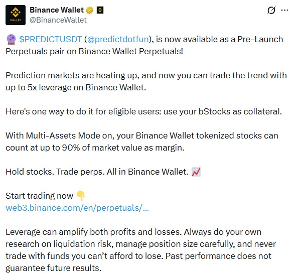 Binance Wallet, X-Post Binance Wallet, X-Post