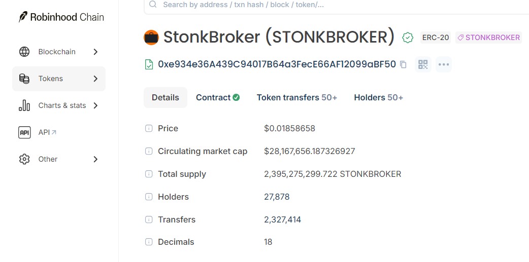 the Robinhood Chain explorer the Robinhood Chain explorer