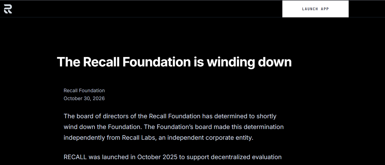 Recall Foundation Token Burn Recall Foundation Token Burn
