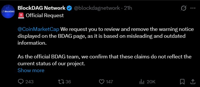 BlockDAG Listing date Warning BlockDAG Listing date Warning
