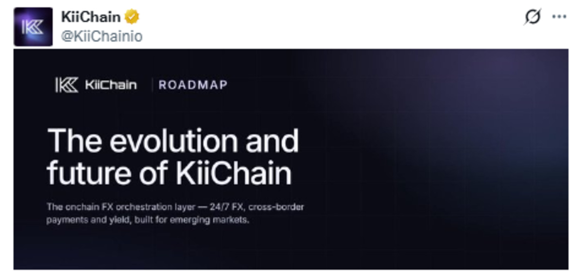 Kiichain official x post of it's Roadmap 