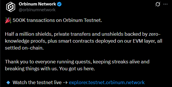 Orbinum Network News X Post