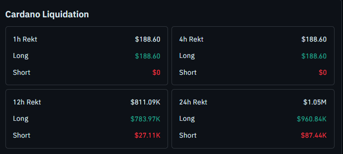 Cardano liquidation data