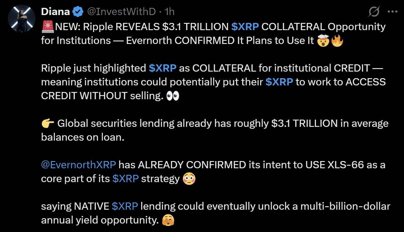 XRP Crypto News Today: Ripple $3.1 Trillion Collateral Plan