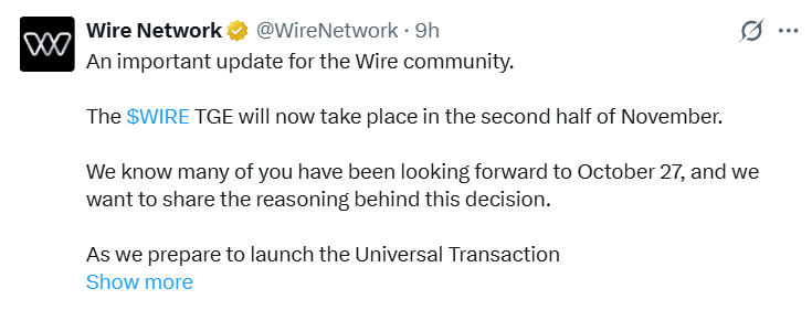 Wire Network crypto TGE Wire Network crypto TGE