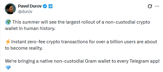 Telegram Gram wallet native crypto 