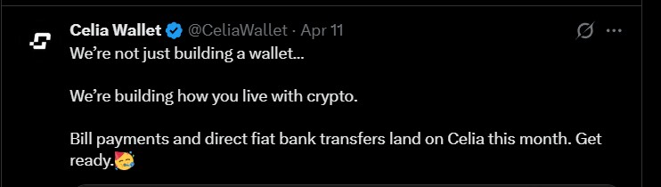 Celia token launch date and Wallet details Celia token launch date and Wallet details