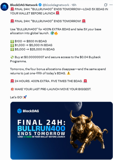 BULLRUN400 ends tomorrow