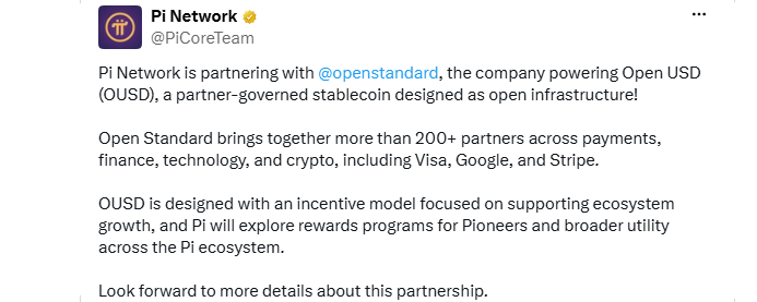 Pi Network Open Standard Partnership Pi Network Open Standard Partnership