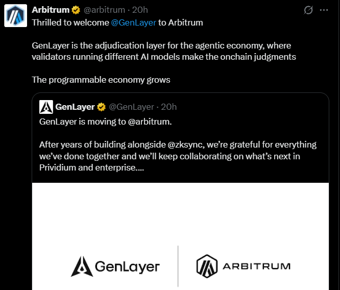 Genlayer Arbitrum Migration Update