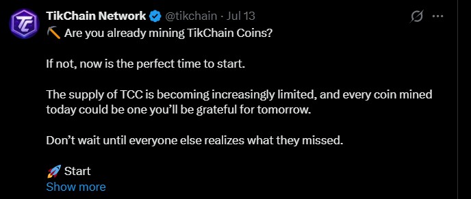 Tikcoin Network Mining News Tikcoin Network Mining News