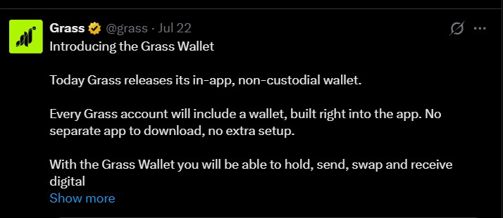 Grass Wallet Update Grass Wallet Update