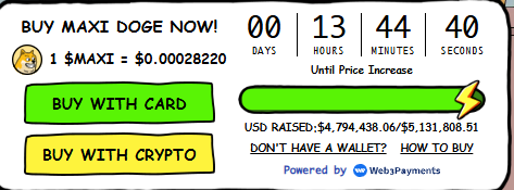 Maxiedoge Presale data