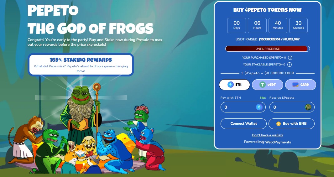 The presale dashboard