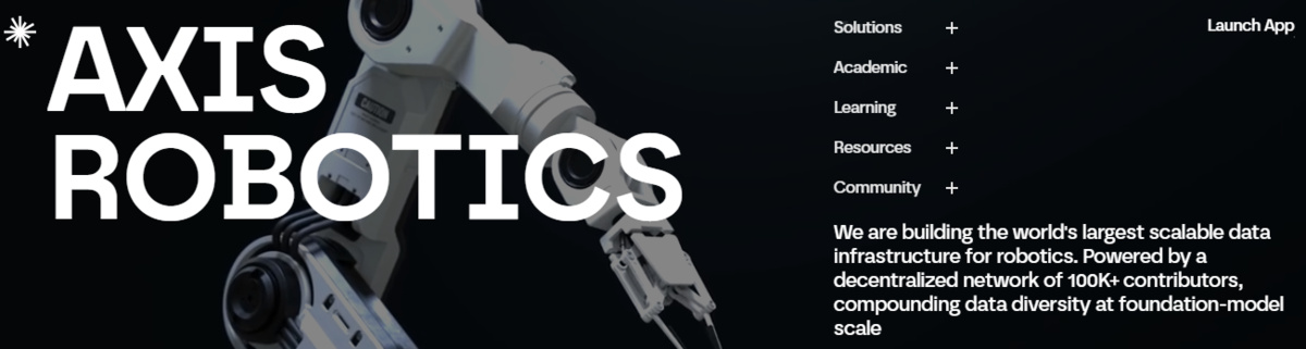 Official Axis robotics website screenshot showing details