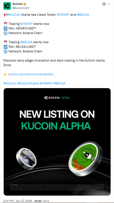 Kucoin alpha lisitng