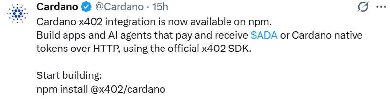Cardano x402 integration Cardano x402 integration