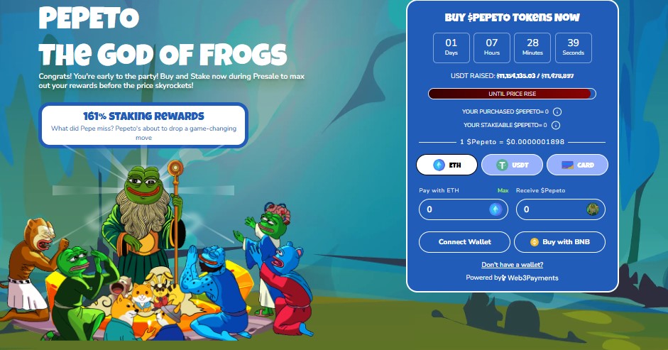 Pepeto Presale Snapshot
