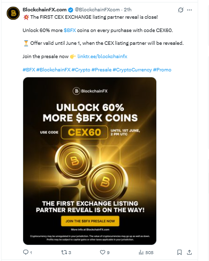 BlockchainFX CEX reveal on June