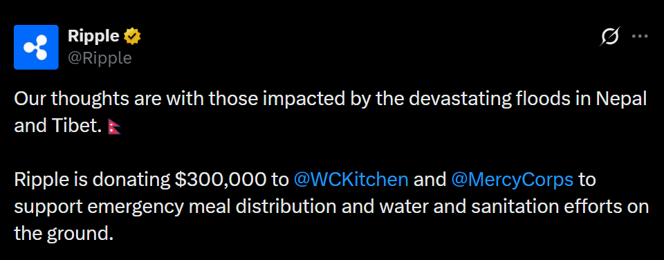 Ripple announced on X Ripple announced on X