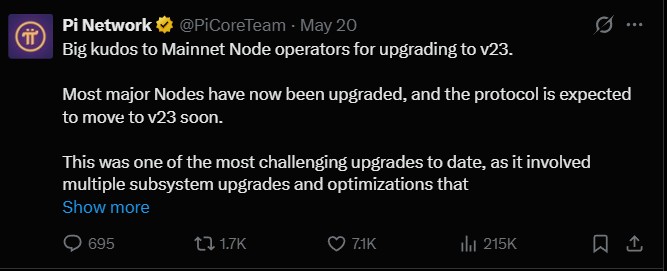  Pi network Mainnet Upgrade "Nodes"