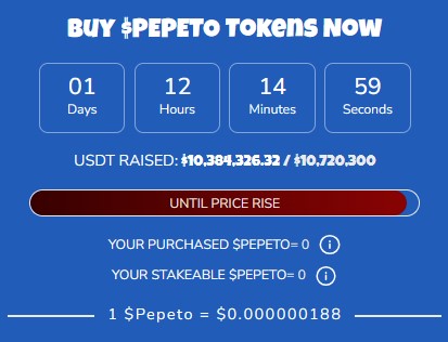 pepeto countdown 1 day left