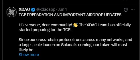 XDAO listing and TGE update XDAO listing and TGE update
