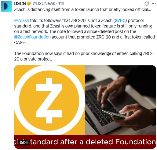 Zcash News Today: ZRC-20 Token Confusion Gets Cleared Up Zcash News Today: ZRC-20 Token Confusion Gets Cleared Up